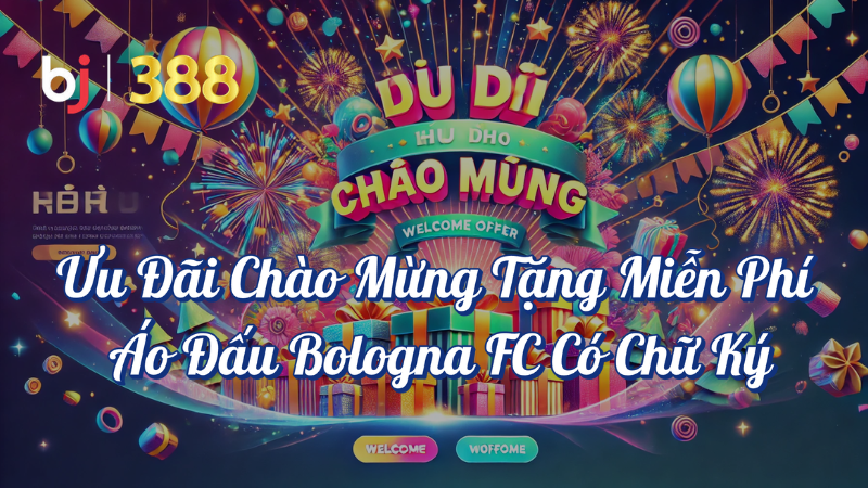 Ưu đãi chào mừng tặng miễn phí áo đấu bologna FC có chữ ký tại BJ388