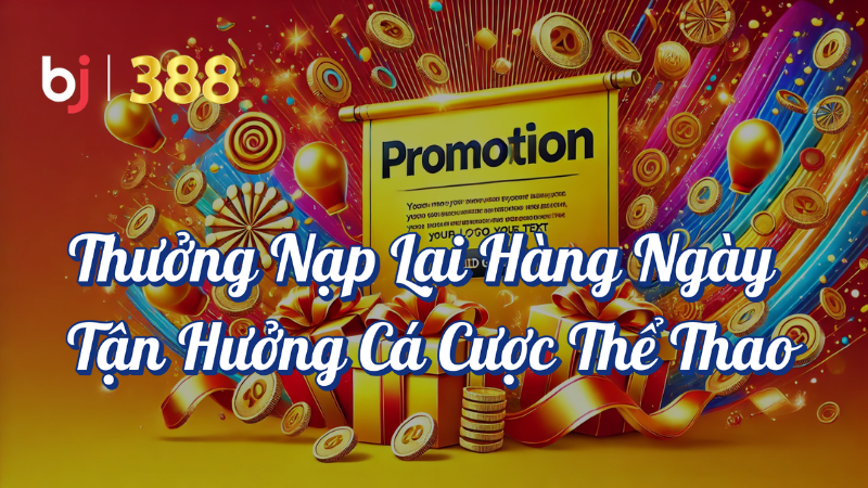 Thưởng nạp lại hàng ngày tận hưởng cá cược thể thao tại BJ388